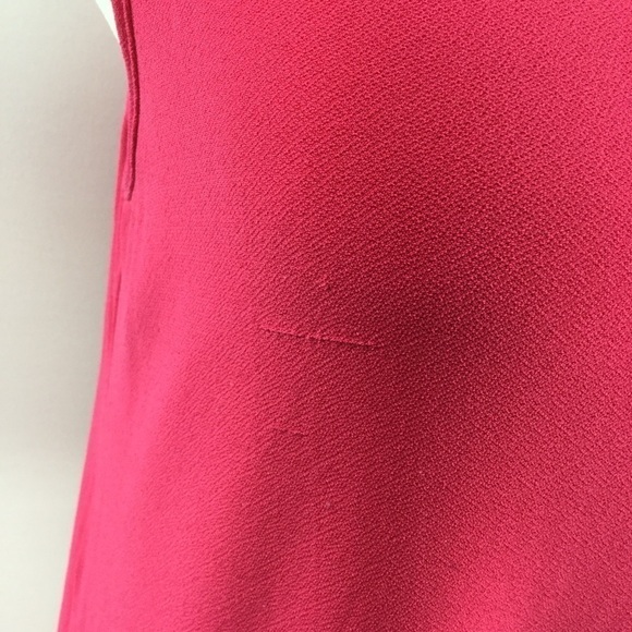 KARL Lagerfeld Pink Sleeveless Swing Trapeze Dress W/Faux Pearl & Chain Neckline - Picture 3 of 16